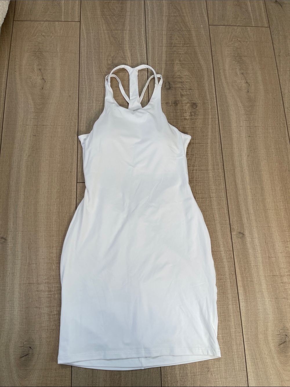 Bombshell Sportswear White Racerback Bodycon Mini Dress